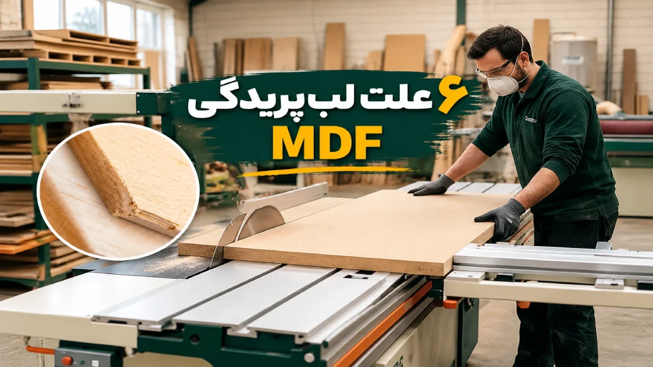 ۶ علت لبپریدگی MDF هنگام برش و راههای جلوگیری از آن